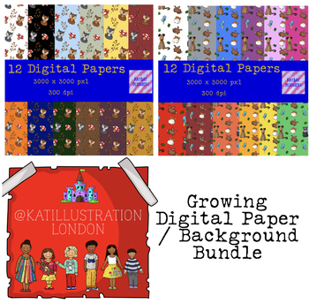 Preview of Background / Digital Paper - Growing Bundle