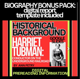 Background History Harriet Tubman & editable report templa