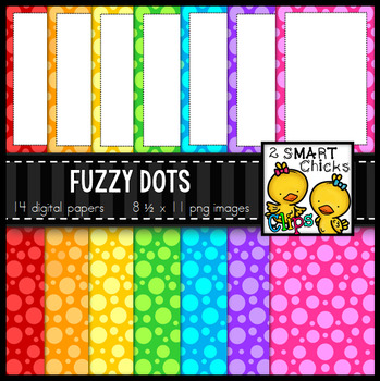 Preview of Background Paper and Borders – Fuzzy Dots Bundle FREEBIE