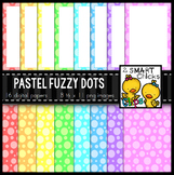 Background Paper and Borders – Pastel Fuzzy Dots Bundle