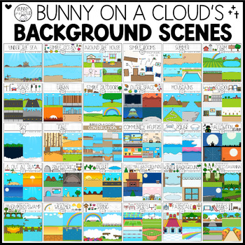 Preview of Background Scenes Mega Bundle by Bunny On A Cloud