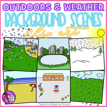 Preview of Outdoor Background Scenes & Weather clipart