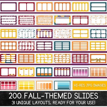 Preview of Background Templates for Google Slides or Power Point Presentations | Fall theme