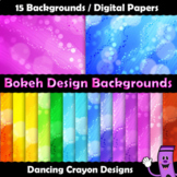 Background Clip Art | Digital Papers with Bokeh Design