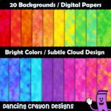 Digital Papers / Backgrounds Clip Art - Cloudy Brights