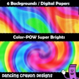 Rainbow Backgrounds | Digital Papers: Bright Psychedelic