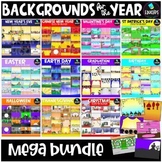 Backgrounds For The Year Clip Art Bundle {Educlips Clipart}