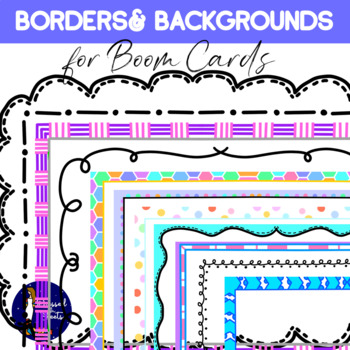 Preview of Backgrounds and Borders for BOOM Cards Pack