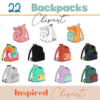 Backpack Clip Art (Transparent Background)! ~ Middle-High School Supplies  BTS