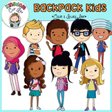 Backpack Kids Clip Art