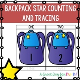 Backpack Star Counting and Tracing for Preschool, Prek, an