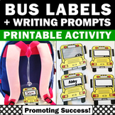 School Bus Clipart Name Tags Dismissal Backpack Writing Pr