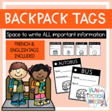 Backpack Tags - French & English