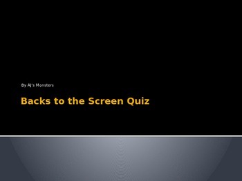 Preview of Backs to the Screen: Reading Standardized Testing Review Game 2