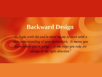 Preview of Backward Design--Understanding by Design