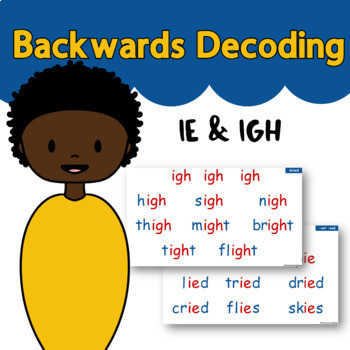 Preview of Backwards Decoding - Long I Vowel Teams (IE IGH)