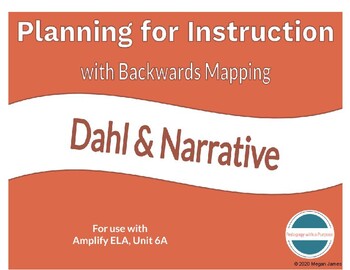 Preview of Backwards Map for use with 6th Grade Amplify ELA Unit A