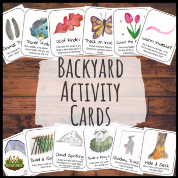 Preview of Backyard Activity Cards - Outdoor Task Cards