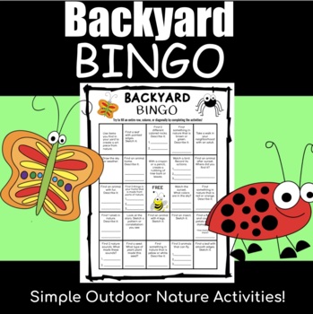 Preview of Backyard Bingo - Nature Outdoor Activities - Distance Learning