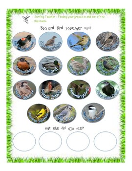 Preview of Backyard Bird Scavenger Hunt