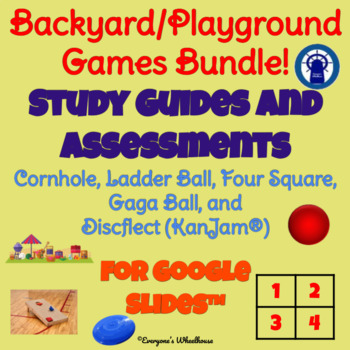 Preview of Backyard/Playground Games Bundle: Study Guides and Quizzes for Google Slides™
