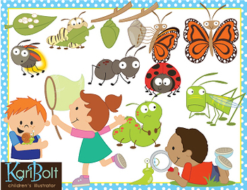 Preview of Backyard Insects Clip Art