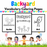 Backyard Vocabulary Coloring Pages for PreK & Kindergarten