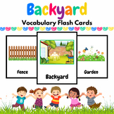 Backyard Vocabulary Flash Cards for PreK & Kindergarten Ki