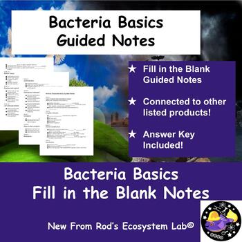 Preview of Bacteria Basics Fill in the Blank Guided Notes w/Answer Key **Editable**