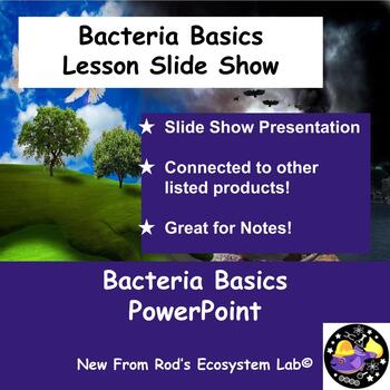 Preview of Bacteria Basics Lesson Slide Show Presentation FREE **Editable**