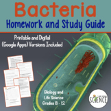 Bacteria Homework Worksheets