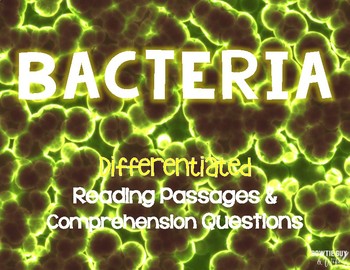 Preview of Bacteria Leveled Texts {Differentiated Reading Passages & Questions}
