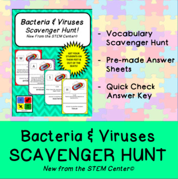 Preview of Bacteria & Viruses Scavenger Hunt