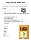 Bacteria and Virus Wanted Poster Project