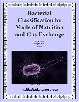 Preview of Bacterial Classification by Mode of Nutrition and Gas Exchange Worksheet