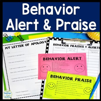 Preview of Behavior Alert and Behavior Praise for Classroom Behavior Management with Chart