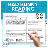 Bad Bunny Comprehensible Reading for Spanish | Digital & P
