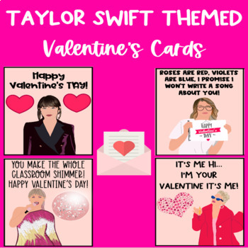 Taylor Swift Valentine's Cards by FantasticFourTeachers