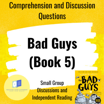 Preview of Bad Guys Book 5 Comprehension Questions and Vocabulary Words