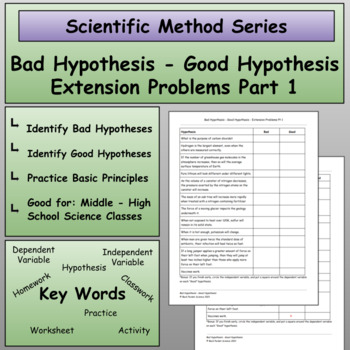 Preview of Bad Hypothesis - Good Hypothesis - Extension Pt 1