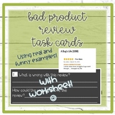 Bad Product Review Task Cards {Real World Writing}