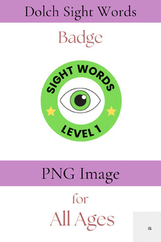 Preview of Badge for 1st Grade Dolch Sight Word--Gamification Strategy