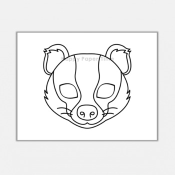 Woodland Animal Paper Masks Printable Forest Coloring Craft Activity