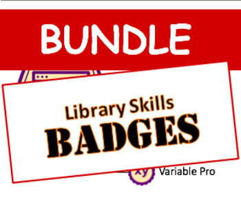 Preview of Badges Bundle - Library Skills & Coding
