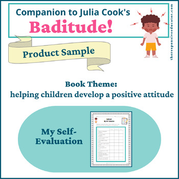 Preview of Baditude! (by Julia Cook) "My Self-Evaluation"