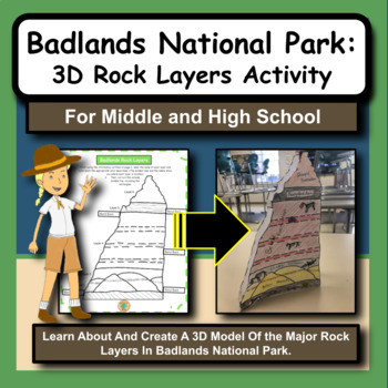 Badlands National Park: 3D Rock Layers Model Activity for Science Class
