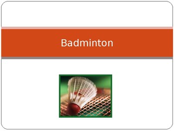 Preview of Badminton Lesson