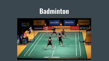 Preview of Badminton Powerpoint/Kahoot and Guided Notes