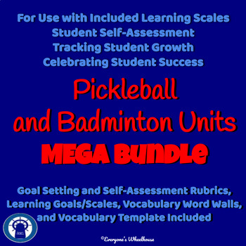 Preview of Pickleball and Badminton Units MEGA Bundle with Assessments, Vocab., & More