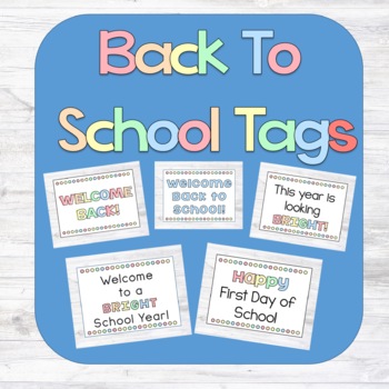 Preview of Back To School Tags Farmhouse